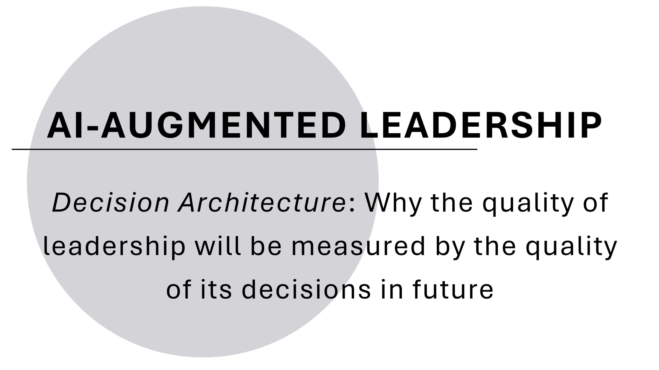 AI-Augmented Leadership: Quality Through Decision-Making